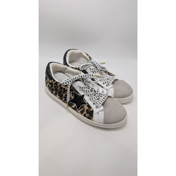 Steve Madden Brown Animal Print Sneakers - Picture 1 of 6